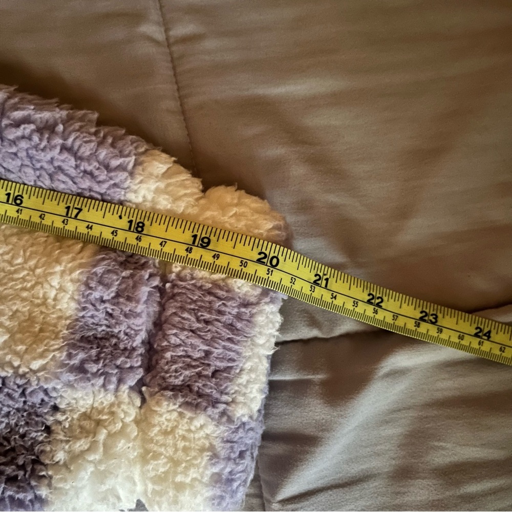 🎉HP🎉 SO Cozy Purple Checkered Fleece Pullover - Picture 13 of 13